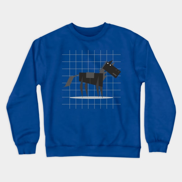 Geometry Horse Crewneck Sweatshirt by ROJOLELE